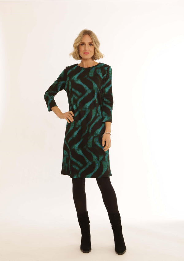 Pomodoro Ponte Zebra Short Dress 12453