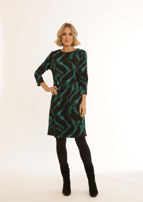 Pomodoro Ponte Zebra Short Dress 12453