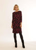 Pomodoro Ponte Zebra Short Dress 12453