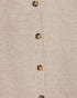 Freequent FQLAVA Linen Top Moonbeam Sand Melange Loose Fit Decorative Back Buttons 124867
