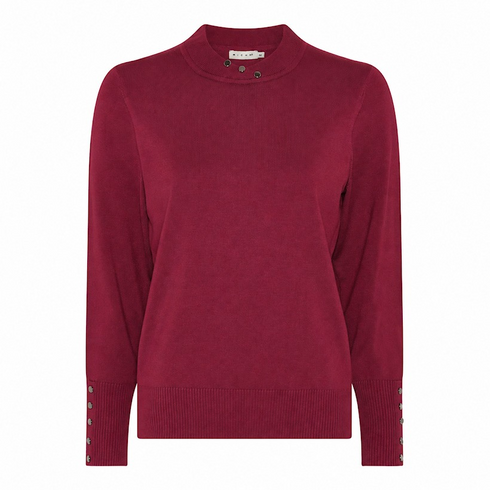 Micha Womens Turtle Neck Knit Jumper 126 163 5282 - Very Berry