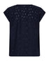 Freequent Navy Blazer FQBLOND Broderie Anglaise Pattern T-Shirt 216782