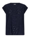 Freequent Navy Blazer FQBLOND Broderie Anglaise Pattern T-Shirt 216782