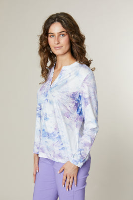 Jessica Graaf Notch Neck Printed Top 29327-070 - Womenswear