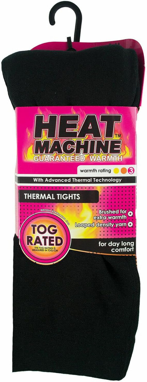 Heat Machine Women's 300 Denier Fleece Lined Thermal Tights - Extra Warm Winter Layer | 1331