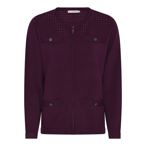 Micha Viscose Cardigan with Zip & Pocket 139-250