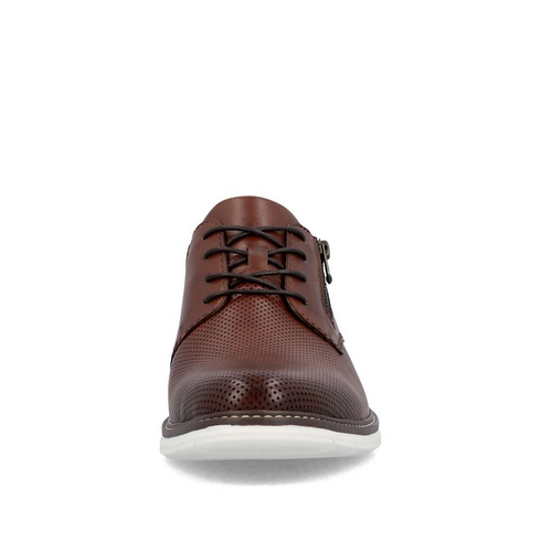 Rieker Men's Brown 14412-24 Antistress Leather Low with Side Zip Shoes