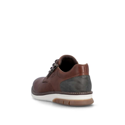 Rieker Men's Brown 14412-24 Antistress Leather Low with Side Zip Shoes