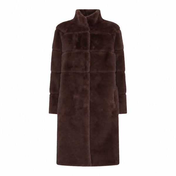 Micha Womens Faux Fur Long Coat - 145 244 4563