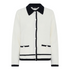 Micha Womens Contrast Trim Collared Knit Cardigan 145203 63010 - OffWhite/Navy