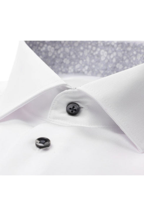 Seidensticker Regular Fit Shirt in white with Kent Collar
