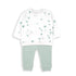 Babybol 2 Piece Outfit White/Green Flowers