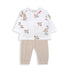 Babybol 2 Piece Outfit White/Cream Birds