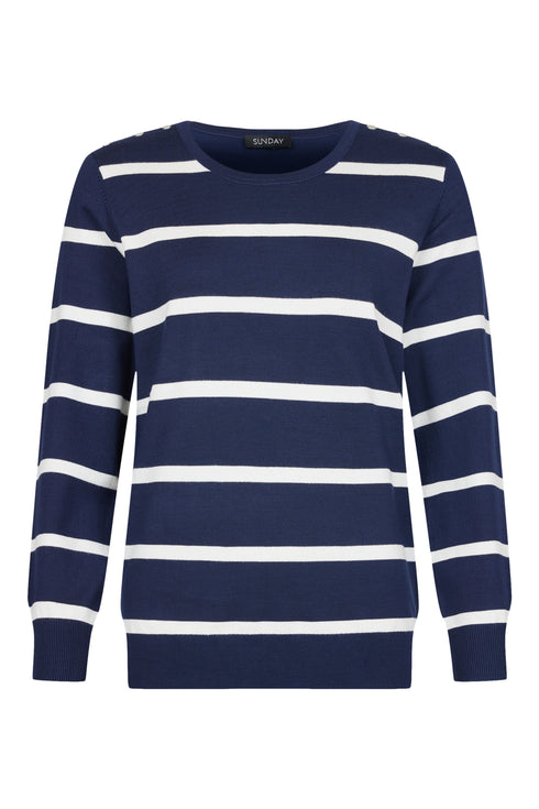 Sunday Pullover Wide Stripe Long Sleeve 6427 6030