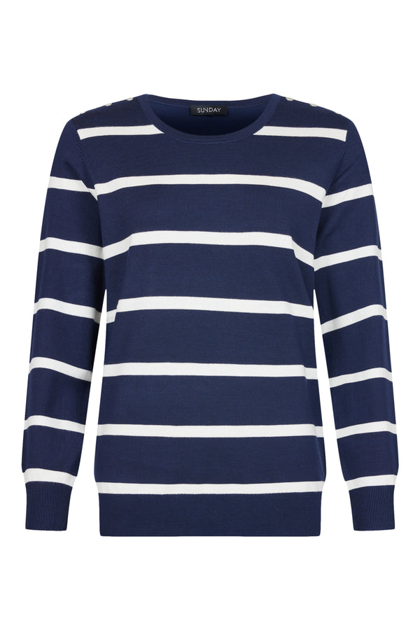 Sunday Pullover Wide Stripe Long Sleeve 6427 6030