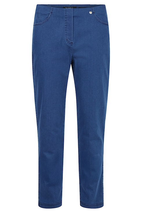 Robell Women's Bella P 68cm Slim Fit Pull-On Jeans 64 Deep Cobalt Blue 53534-5448