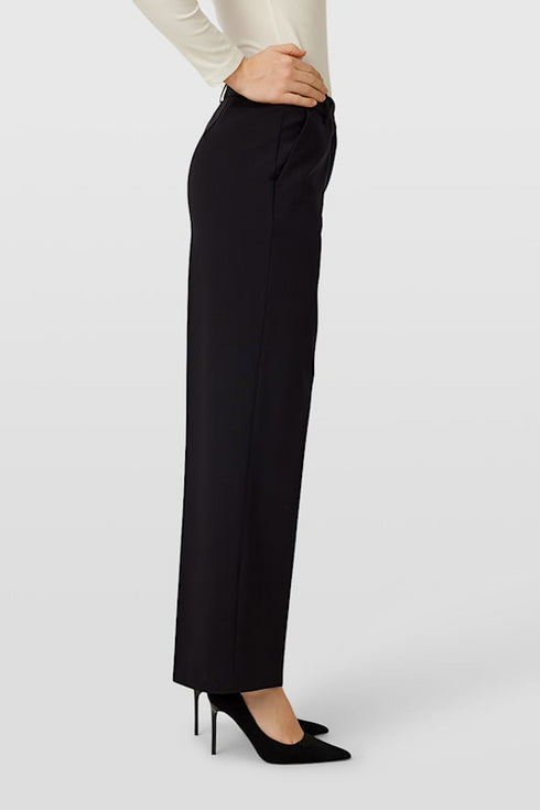 Robell Britt Wide Leg 80cm Trousers - High Waist, Pressed Pleats 53578-5405