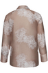 Kimara Fashion Women's Sand Brown Brooks KR33 Oversized Floral Textured Blouse
