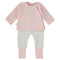 Babybol | 160003 Pink Flower Top and Pink Dotted Leggings Set