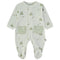 Babybol | 160020 White and Khaki Checked Bunny Footed Romper