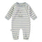 Babybol | 160416 White and Blue Stripe Cotton Long Sleeve Romper