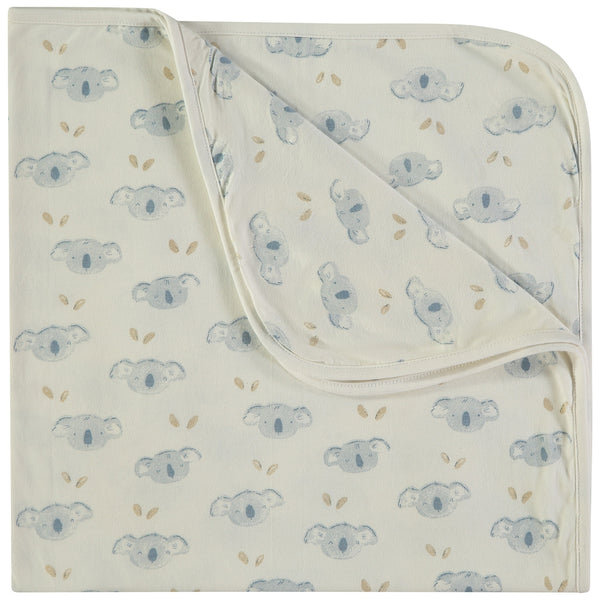 Babybol | 160474 Blue Koala Cotton Wrap with Presentation Box - 74cm x 74cm