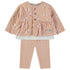 Babybol | 160840 Salmon Butterflies Three Piece Top, Pants and T-Shirt Set