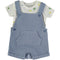 Babybol | 160862 Blue Dungarees and Playground Print T-Shirt 2-Piece Set