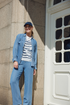 Sunday Heavenly Blue Flared Regular Fit Pants 6015 6500