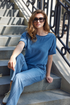 Sunday Heavenly Blue Flared Regular Fit Pants 6015 6500
