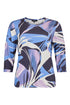 Sunday Royal Blue Animal Print Top with Elasticated Hem – 6048 6510 670