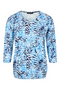 SUNDAY Indigo Abstract V-Neck T-Shirt — Relaxed Fit | 6062-6516