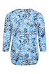 SUNDAY Indigo Abstract V-Neck T-Shirt — Relaxed Fit | 6062-6516