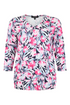 SUNDAY Indigo Floral V-Neck T-Shirt — Regular Fit | 6082-6526