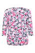 SUNDAY Indigo Floral V-Neck T-Shirt — Regular Fit | 6082-6526