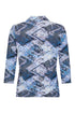 Sunday 3/4 Sleeve Floral V-Neck Collared Top – 20617524