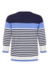 Sunday Round Neck Striped Block-Colour Pullover – Navy – 6253-6485-0