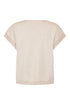 Sunday V-Neck 1/4 Sleeve Knitted Top in Sand with Side Button Detail – 6838-6030-0