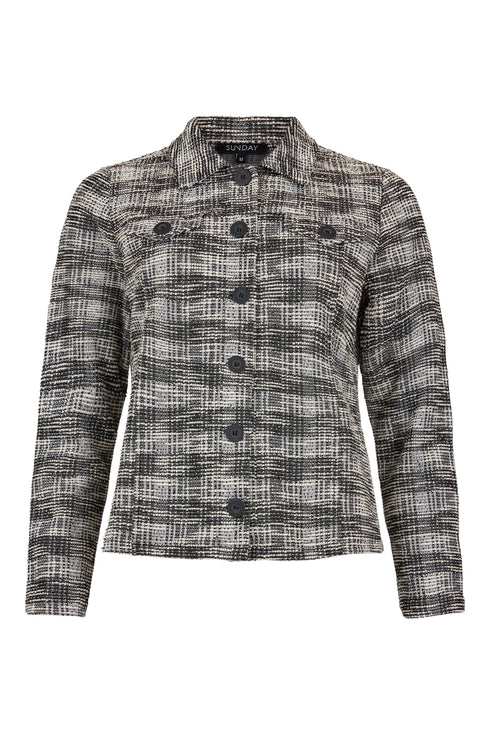 Robell Sunday Jacquard Shirt Neck Coatigan 6958-6482-0