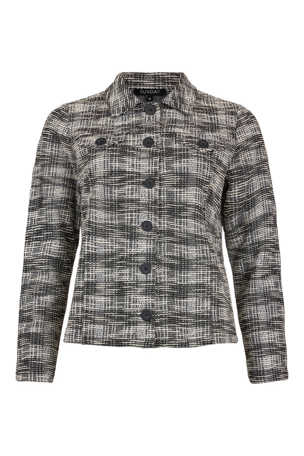 Robell Sunday Jacquard Shirt Neck Coatigan 6958-6482-0