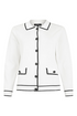 SUNDAY Cream Contrast Piping Button Cardigan — Regular Fit | 6977-6466