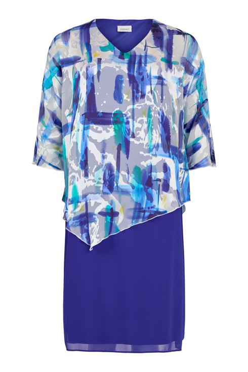 Godske Tiered Midi Dress - Royal Blue 18806-1143