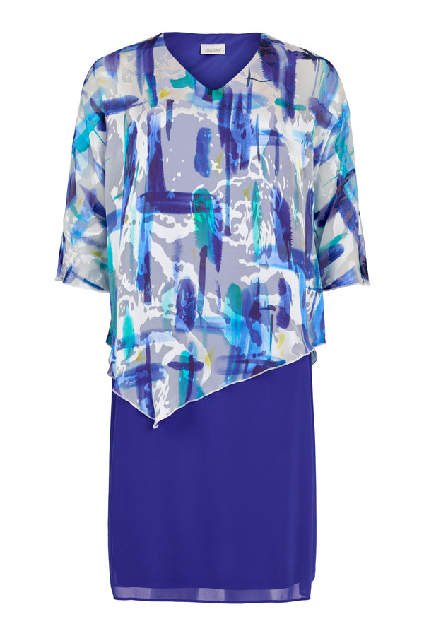 Godske Tiered Midi Dress - Royal Blue 18806-1143