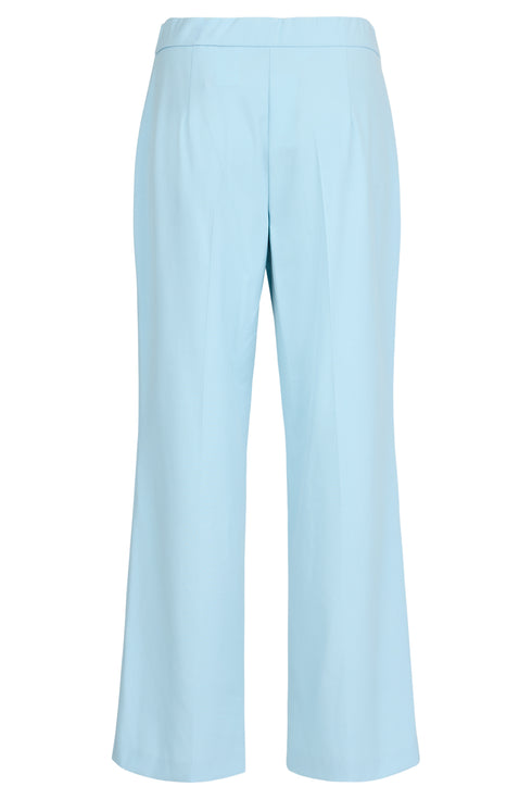 Robell Pale Blue Paula Wide Leg Relaxed Fit 80cm Trousers - 51534-5405-0