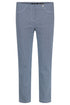 Robell Bella 09 Cropped Check Print Trousers in Navy & White 68cm – 51560-55109-69