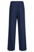 Robell Navy Susanna Wide Leg 82cm Trousers with Gold Button Detail - 51596-5651-0