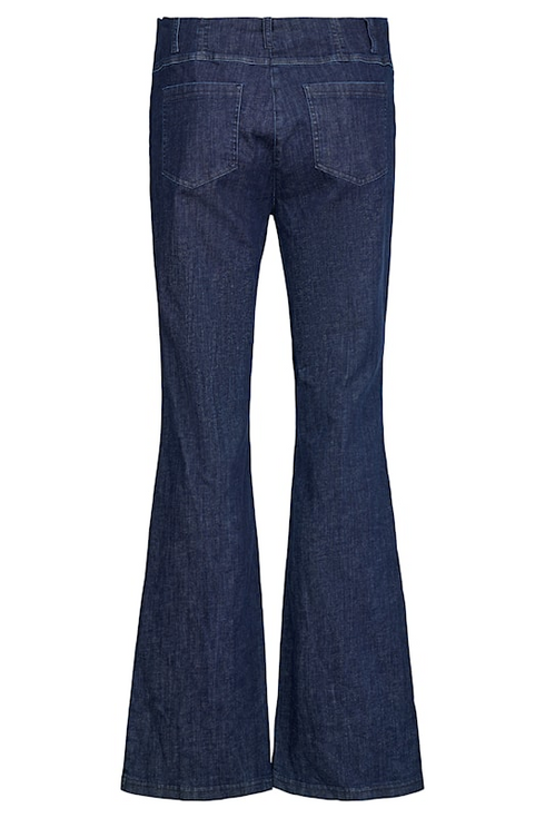 Robell Joella 82cm Slim Fit Flared Denim Trousers 51605-5459 in 69 Navy