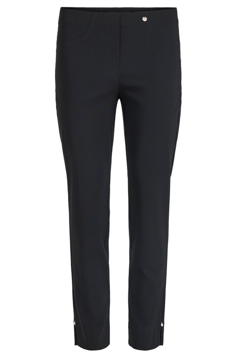 Robell Bella 09 68cm Cropped Trousers with Diamante Detail - 90 Black SKU 52642-5499