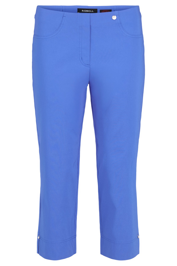 Robell Bella 07 Trousers 621 Nautical 55cm Straight Fit Pull-On 52645-5499