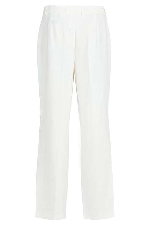 Robell Women's Britt Wide Leg Relaxed Fit Trousers Off White 80cm 53578-5405 112